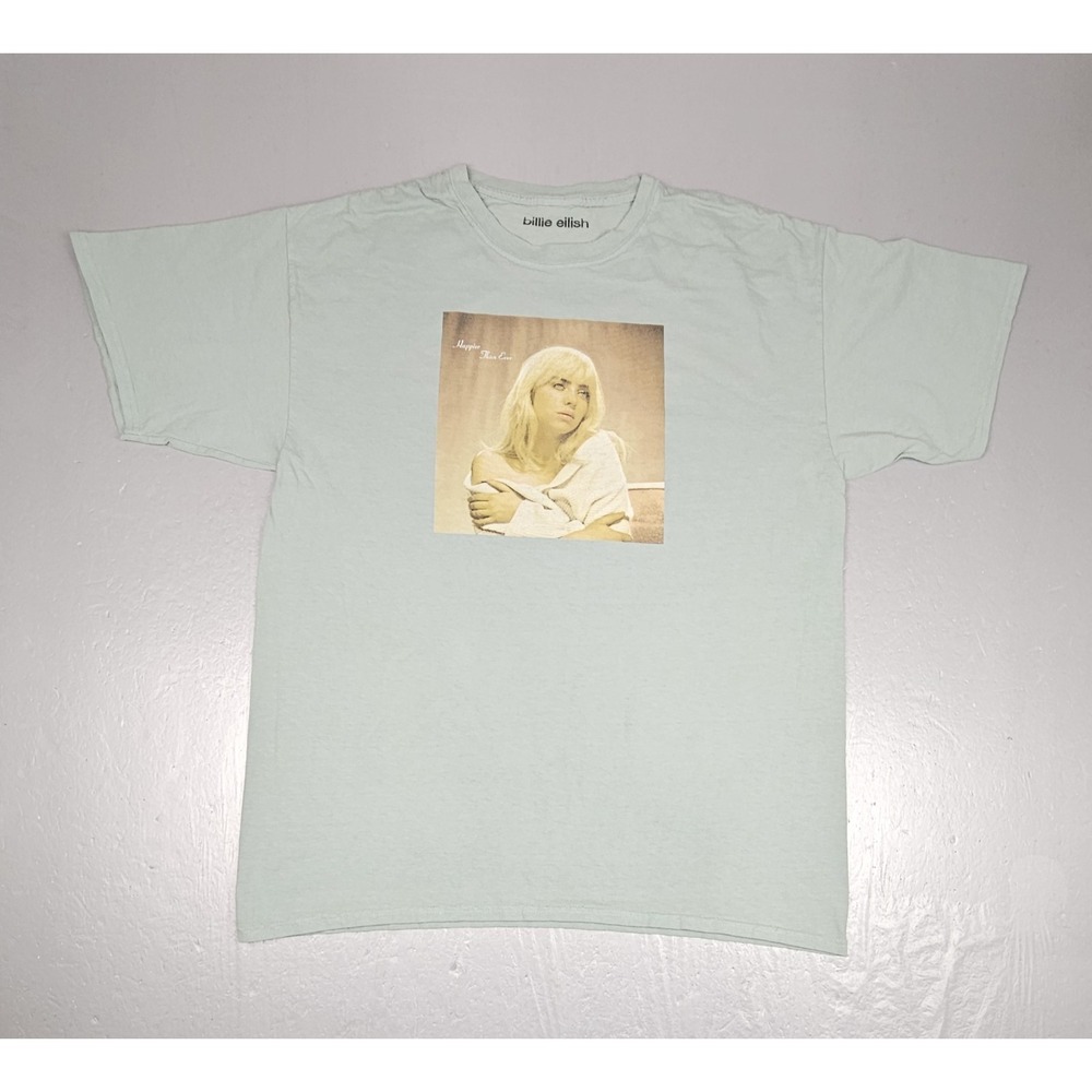Billie‎ Eilish T-Shirt Adult XL Happier Than Ever Album Cover Art Graphic Tee